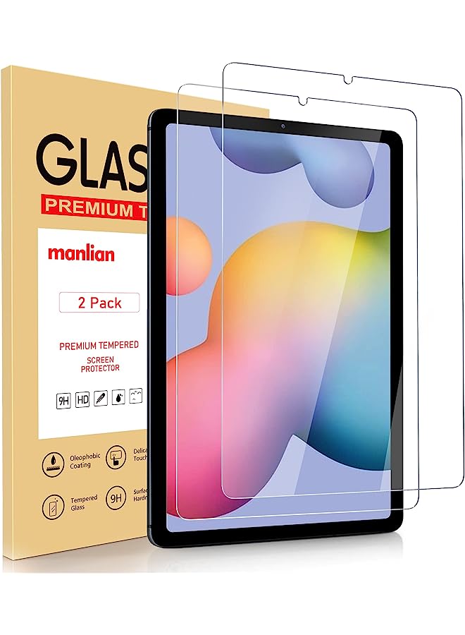 AWH Screen Protector For Samsung Galaxy Tab S6 Lite (Model:SM-P610/P615), (2-pack) with [Ultra-Clear] [Anti-Scratch] [Anti-Fingerprint] Tempered Glass Film. - Image 1