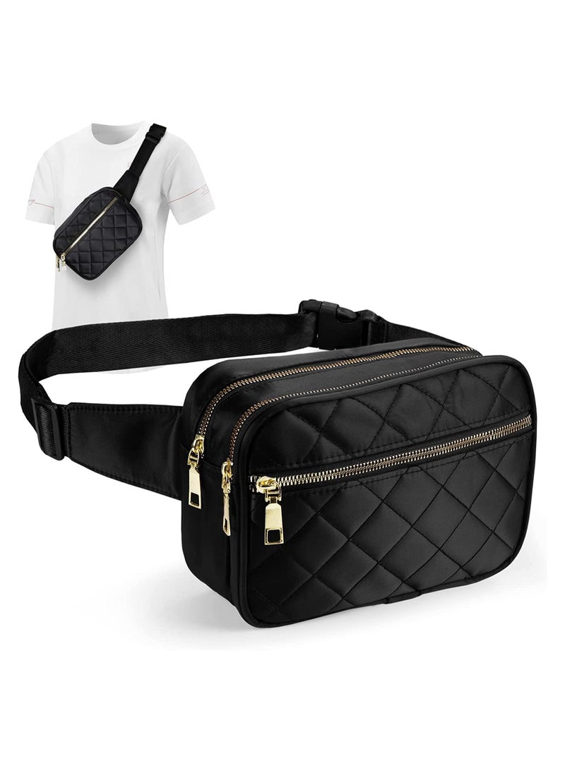 Fashionable Crossbody Belt Bags for Men and Women, Multi-Pocket Adjustable Design, Ideal for Travel, Hiking, Cycling, and Running, Convenient Phone Carrying Solution - Image 1