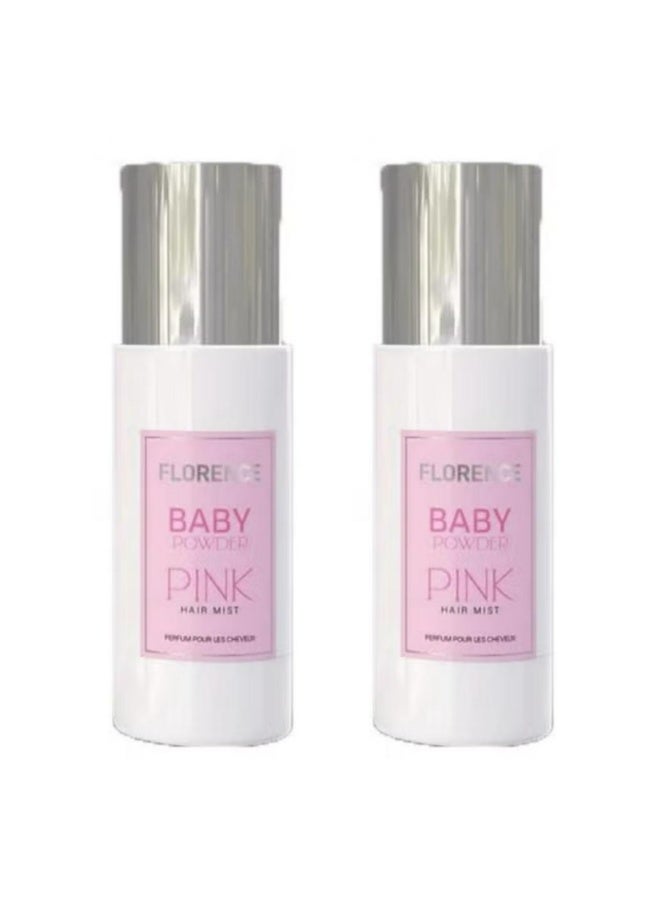 فلورنسا معطر شعر بيبي باودر وردي 30 مل قطعتين - Image 1
