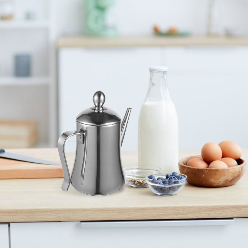 1L Stainless Steel Oil Dispenser Bottle Polished Anti-leak Vinegar Tea Bottle for Kitchen Restaurant - Image 5