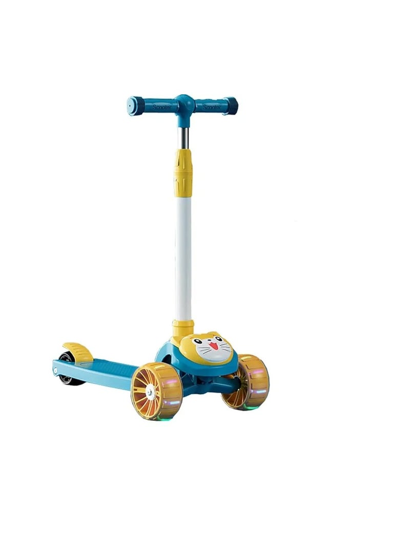 Kids Sit and Ride Scooter with Light Up and Flashing Wheels, Adjustable Height, Foldable Scooter, Outdoor Activities for Boys and Girls  - Image 5