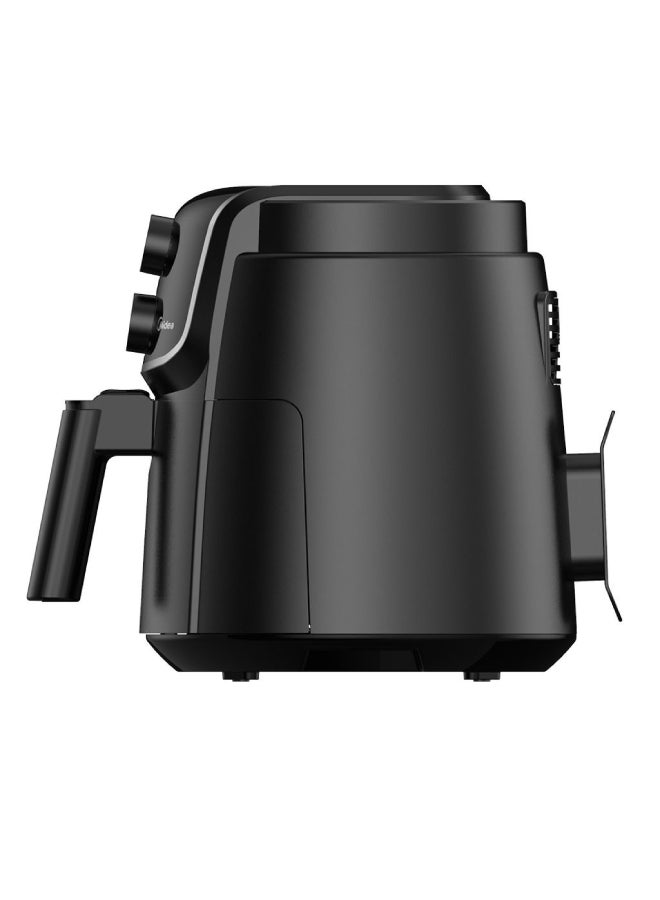 Midea XL Air Fryer with Dual Cyclone Rapid Hot Technology for Frying, Grilling, Broiling, Roasting, Baking, Toasting, Timer up to 60 minutes & Temperature Control up to 200°C 5 L 1500 W MFTN40D2 Black - Image 4
