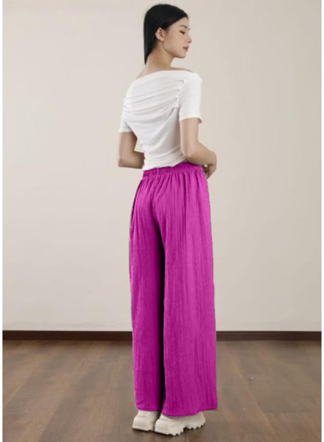 Wide Leg Pants Casual High Waist Loose Pants For Spring and Summer Women's Clothing KU366 - Image 4