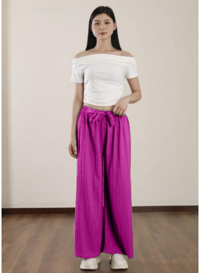 Wide Leg Pants Casual High Waist Loose Pants For Spring and Summer Women's Clothing KU366 - Image 3