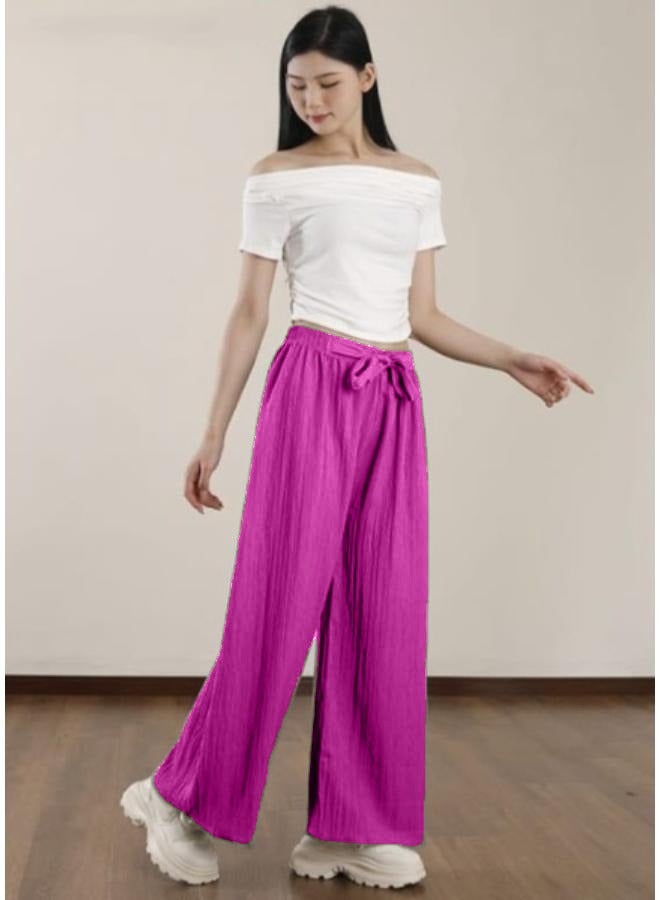 Wide Leg Pants Casual High Waist Loose Pants For Spring and Summer Women's Clothing KU366 - Image 1