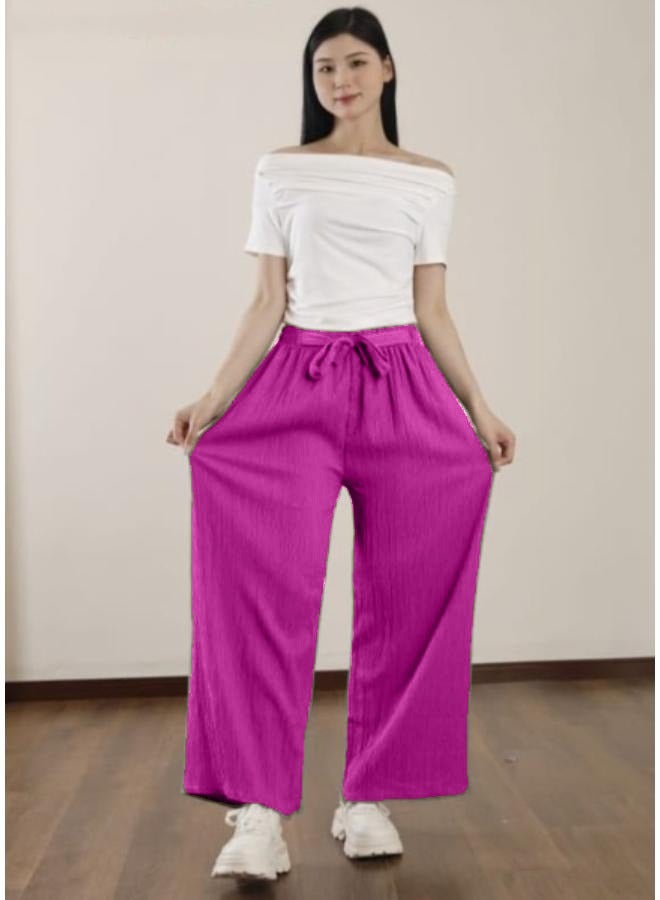 Wide Leg Pants Casual High Waist Loose Pants For Spring and Summer Women's Clothing KU366 - Image 2