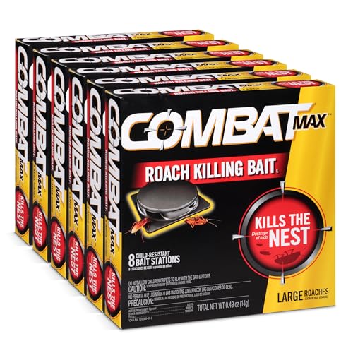 Combat Max Large Roach Killing Bait Stations, Child-resistant, 8 Count (Pack of 6) - Image 1