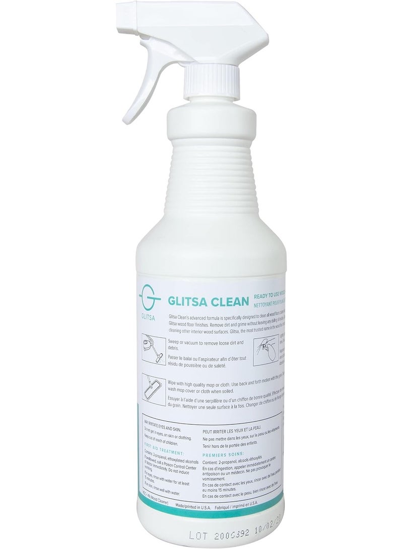 Glitsa Clean Hardwood Floor Cleaner - 32 oz Spray - Image 2