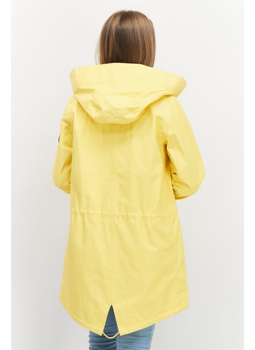 Women Plain Parka Jacket ,Yellow