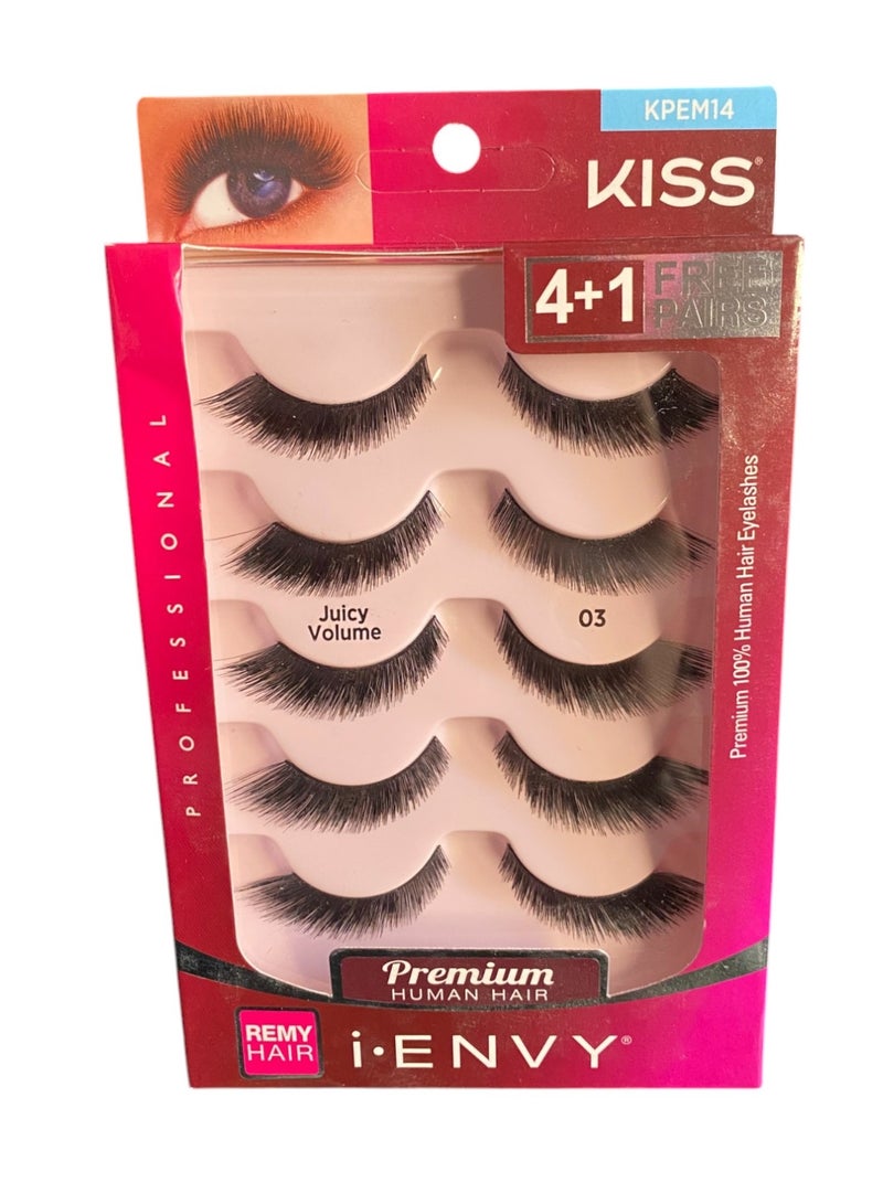 KISS Juicy Volume Premium Human Hair 03 KPEM14