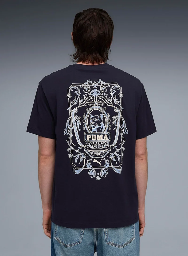 بوما تيشيرت برسومات بلاط البحر الأبيض المتوسط