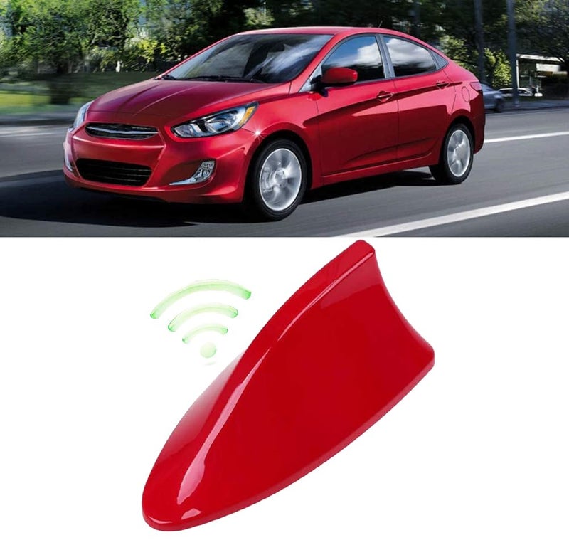 KaberMisr 2020 Universal Shark Fin Antenna for Cars SUV Truck Sedan - Radio Signal Antenna - Red