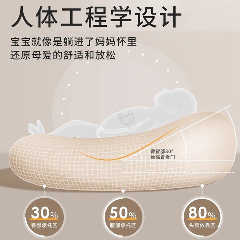 Slope Pad Baby Type A Anti-Overflow Milk Anti-Vomiting Pillow Newborn Lying Feeding Artifact Baby Spine Protection Bed In Bed - Image 4