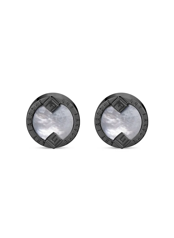 غاي لاروش Leon Silver & Grey Cufflinks for Men