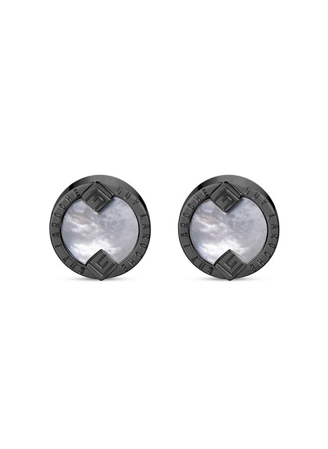 Guy Laroche Leon Silver & Grey Cufflinks for Men  - Image 4