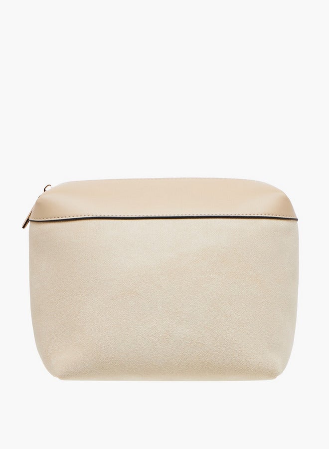 Celeste Panelled Tote Bag with Double Handle and Pouch  - Image 5