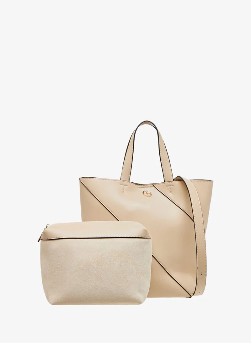 سيليست حقيبة توت بشراشيب مزدوجة مع جيب