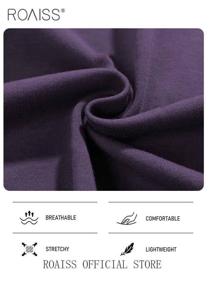 roaiss 2-Piece Pajama Set Men's Cotton Short Sleeved Lapel Collar T-Shirt Long Pants Sets Solid Color Sleepwear Nightgown Male Loose Spring Summer Thin Loungewear Home Clothes  - Image 4