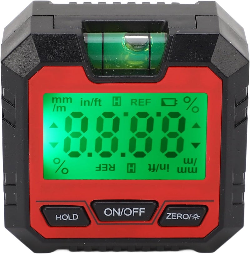 Digital Level Box Angle Finder, Woodworking Electronic Protractor with Horizontal Bubble, ABS Material Digital Angle Gauge for Precise Measurement in Woodworking, Auto Repair, Mach (Red) - Image 5