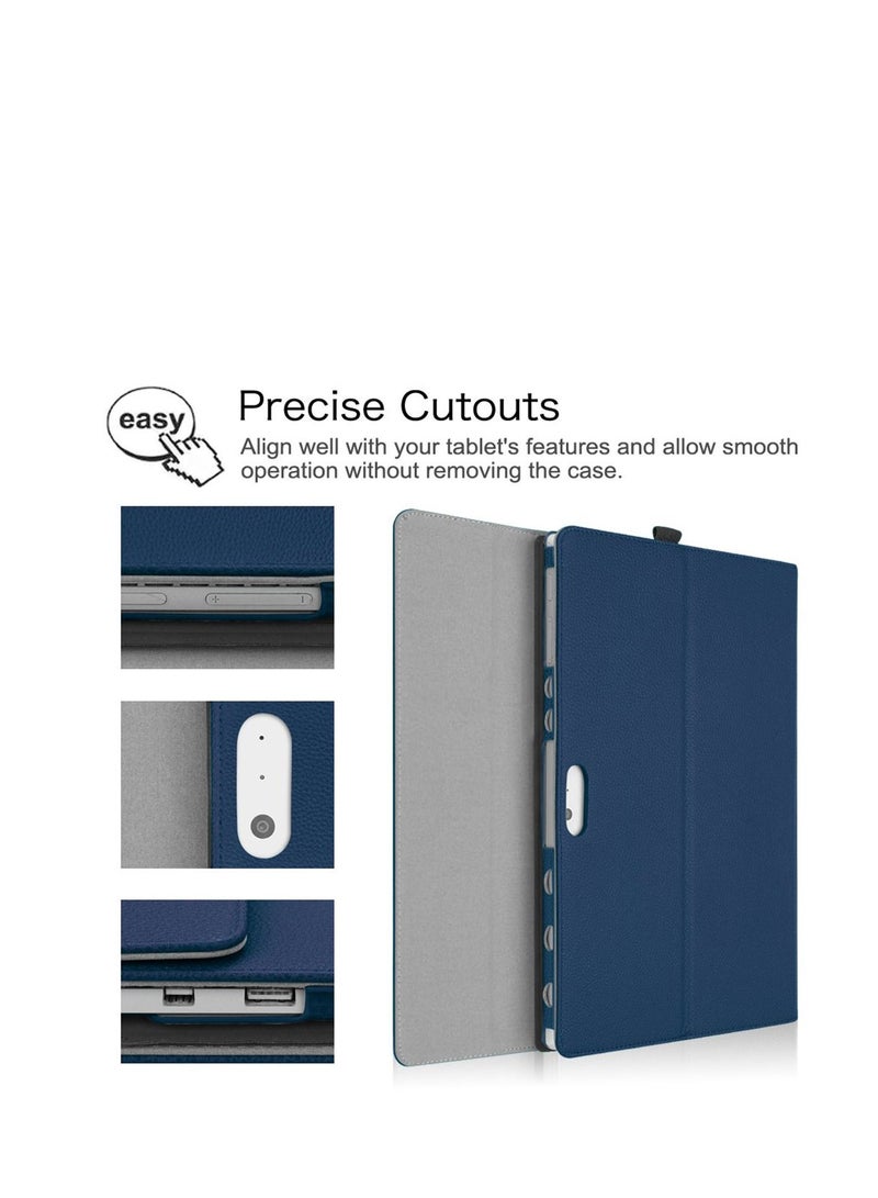 Y&D Fintie Case for Microsoft Surface Pro 7 Plus/Pro / 6 5 4 3 12.3 Inch Tablet - Multiple Angle Viewing Portfolio Business Cover, Compatible w/Type Cover Keyboard (Navy) - Image 4