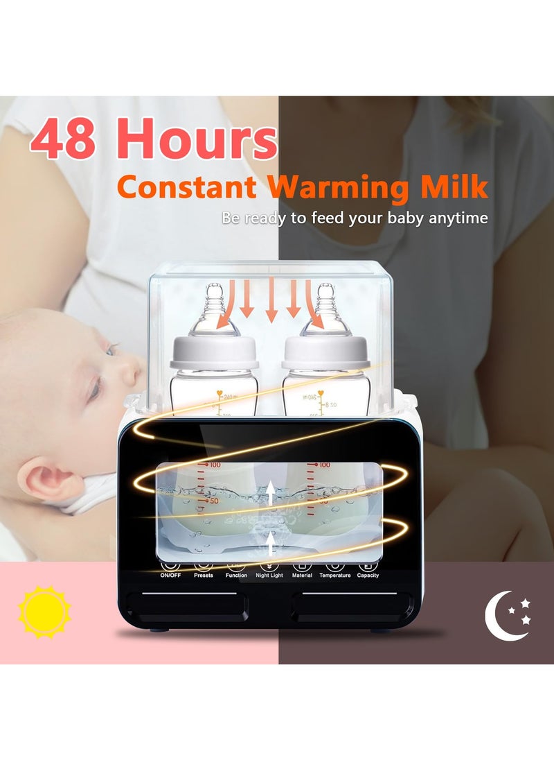 Bebiland - 9-In-1 Baby Double Bottle Warmer for Breastmilk with Timer, Universal Bottle Warmer , Accurate Temperature Control Mobile Bottle Warmer - Image 1