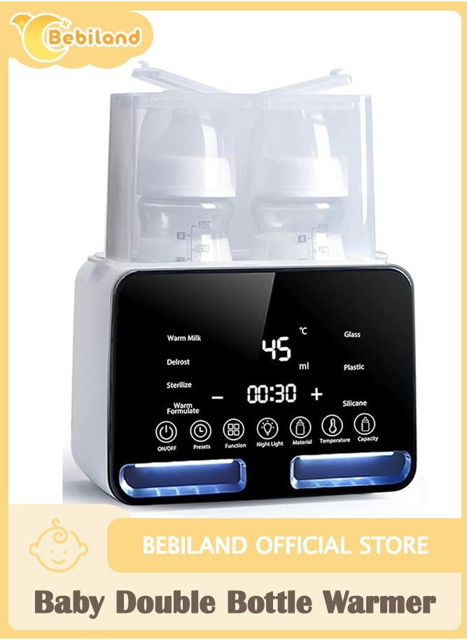 Bebiland - 9-In-1 Baby Double Bottle Warmer for Breastmilk with Timer, Universal Bottle Warmer , Accurate Temperature Control Mobile Bottle Warmer - Image 1