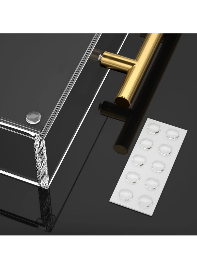 TPGP Clear Acrylic Serving Tray - 12x16 Inches, Spill-Proof Decorative Tray Organizer for Ottoman, Coffee Table, and Countertop with Gold Handles - Image 2