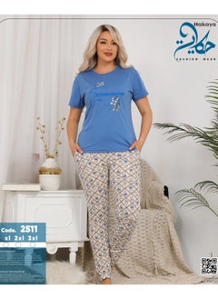 Star Tex Summer Pajamas Home Wear Summer Cotton Half Sleeve Women Chest Embroidery Pajamas  - Image 3