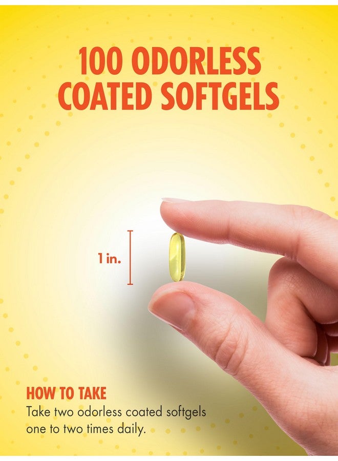 Sundance Odorless Fish Oil 1200mg | 100 Coated Softgels | Controls Fish Burps | Lemon Flavor | Non-GMO and Gluten Free Supplement. - Image 4
