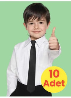 Tezzgelsin Unisex 5 - 10 Years Old Children's Elastic Tie 10 Pieces 