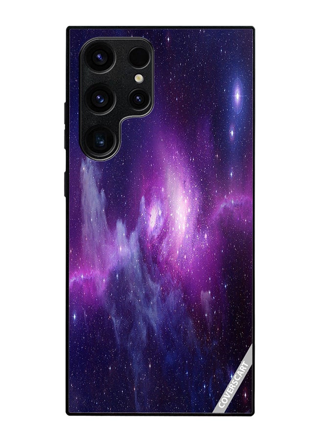 Protective Case Cover For Samsung Galaxy S24 Ultra Purple Magic Design Purple