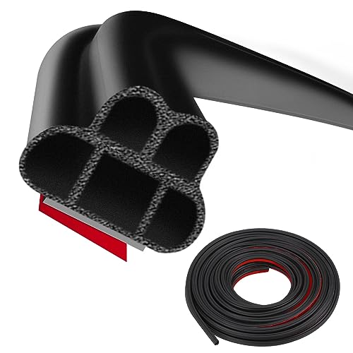 Rritess Car Door Seal Strip 59 Ft, Car Weather Stripping Double Layer L Shape Soundproofing Weatherstrip Self Adhesive for Auto Door (18M/59Ft). - Image 1