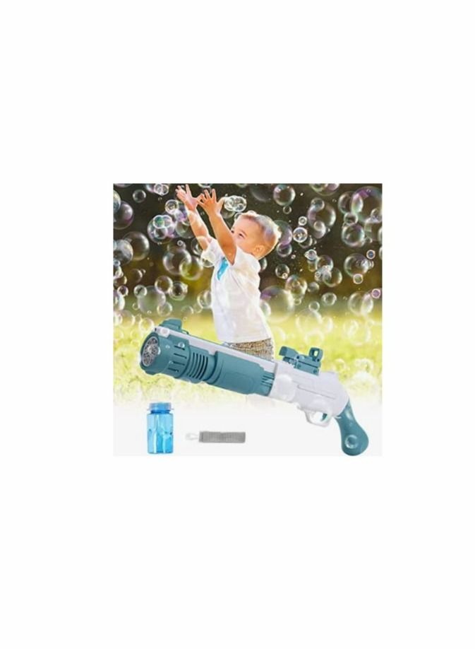 Excefore Automatic Bubble Machine with Refill Solution, 10-Holes Bubble Machine Gift for Adults Children, 20 inch Large Bubbles Gun Indoor Outdoor Party - Image 1