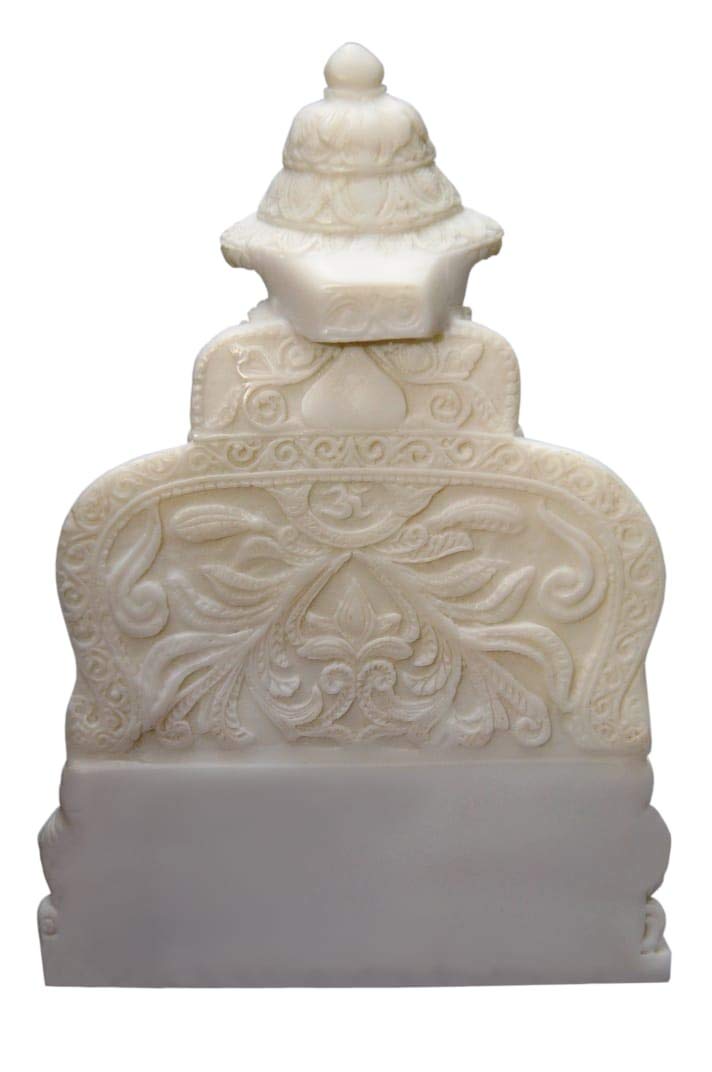 NIRAJ ART Marble Handcraft God Ganpati Ji Murti for Home Decor Off White 9H Inches X 6W Inches - Image 4