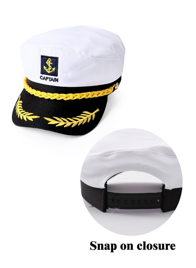 Funny World Men's Captain T-Shirt Graphic Short Sleeve Yacht Party Costume, White Costume Set, M - Image 3