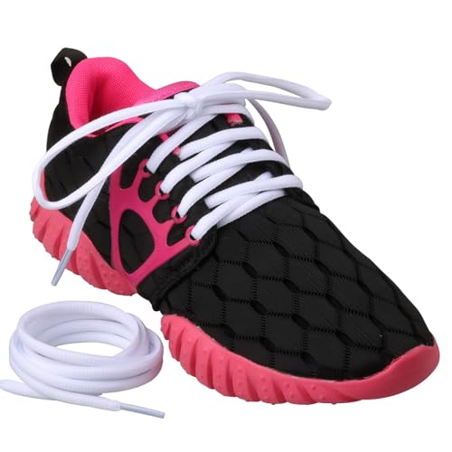 Puzeam 2 Pairs Oval Athletic Shoelaces 33 Colors 1/4" Half Round Shoe Laces for Sneakers - Pure White 80 - Image 3