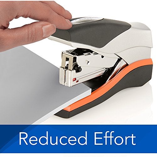 Swingline Stapler, Half Strip Desktop Stapler, 40 Sheet Capacity, Low Force, Compact Size, Office, Desk, Optima 40, Orange/Silver/Black, 6 Pack (87842) - Image 3