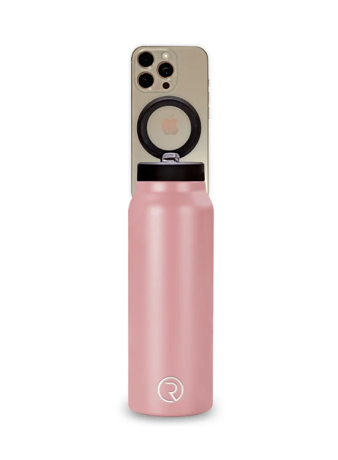 Sports Origin MagSafe Insulated 32oz/950ml Pro Water Bottle with Phone Holder, 360° Rotate, Hot 6H Cold 12H – Pink
