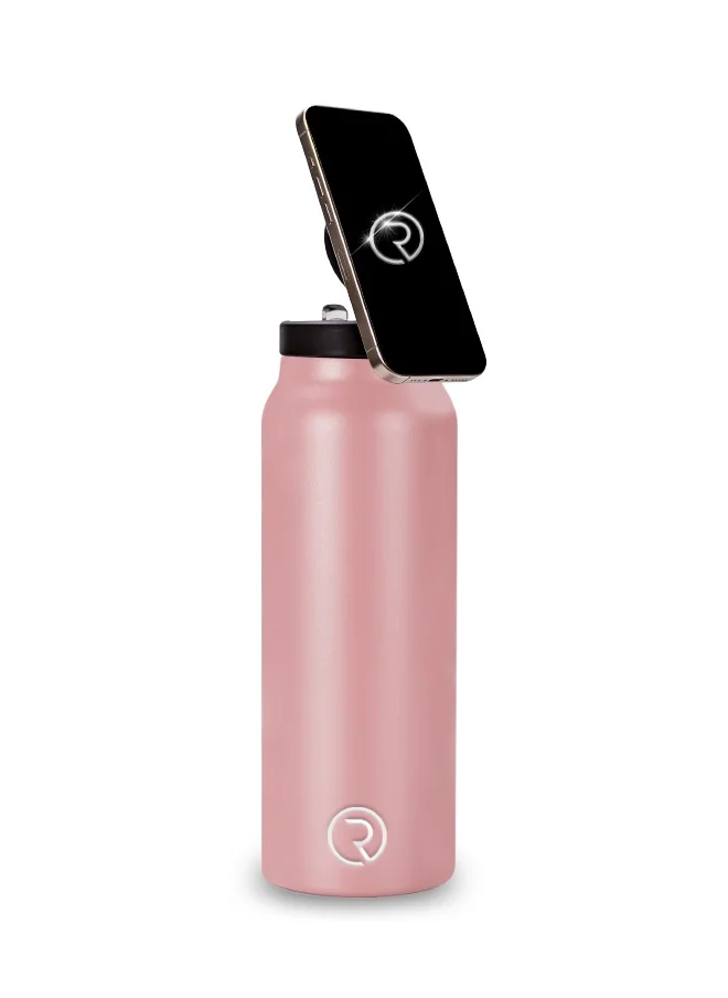 Sports Origin 32Oz (1000ml) Stainless Steel Hydration Bottle | BPA-Free, Magsafe bottle Compatible with Free Magnetic Booster Ring, Keeps Drinks Hot 12Hrs & Cold 24Hrs – Pink
