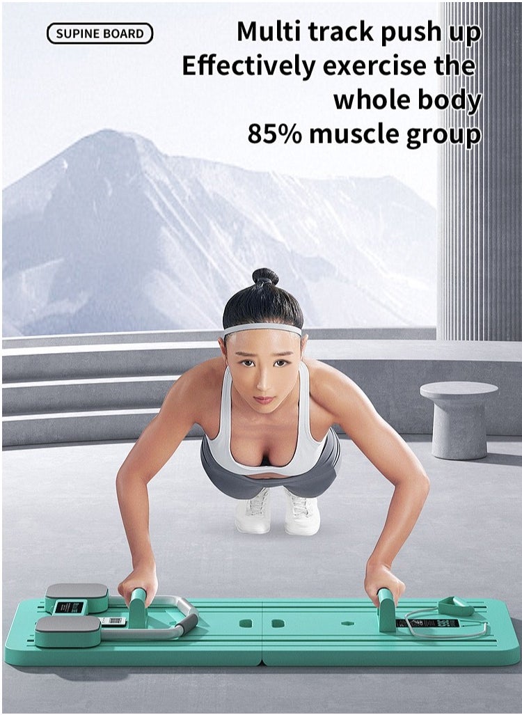 CIMIA - Pilates Board-Pilates Reformer Set, Multi-Purpose Foldable Pilates Reformer Board for Home,Pilates Sliding Board,Green - Image 1