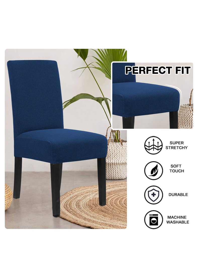 Cloud Search Cloud Search Dining Chair Cover Dining Chair Covers Set of 4 Easy Chair Cloth Elastic and Washable Dining Table Chair Cover Seater Waterproof Elastic Chair Covers for Home Party Wedding  - Image 4