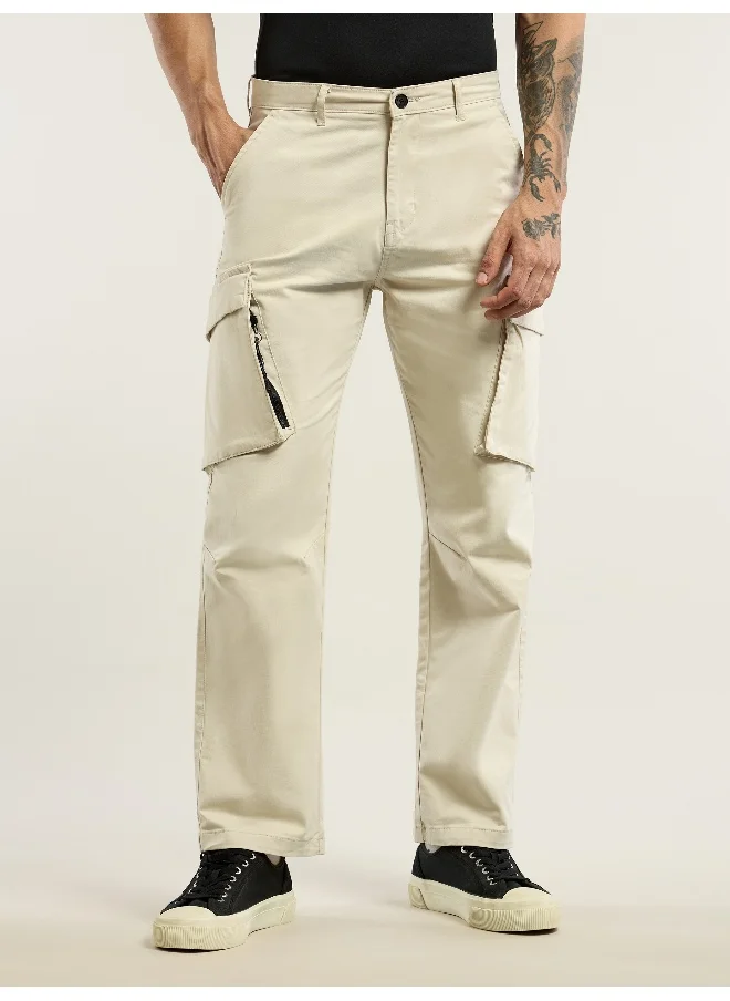 Beyoung Beige 6-Pockets Cargo Pants