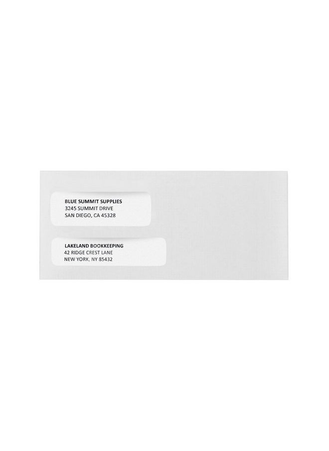 Blue Summit Supplies 500 No. 9 Flip and Seal Double Window Security Envelopes - Designed for Quickbooks Invoices and Business Statements with Self Seal Flip Press and Seal Flap -Number 9 Size 3 7/8 Inch X 8 7/8 Inch  - Image 3