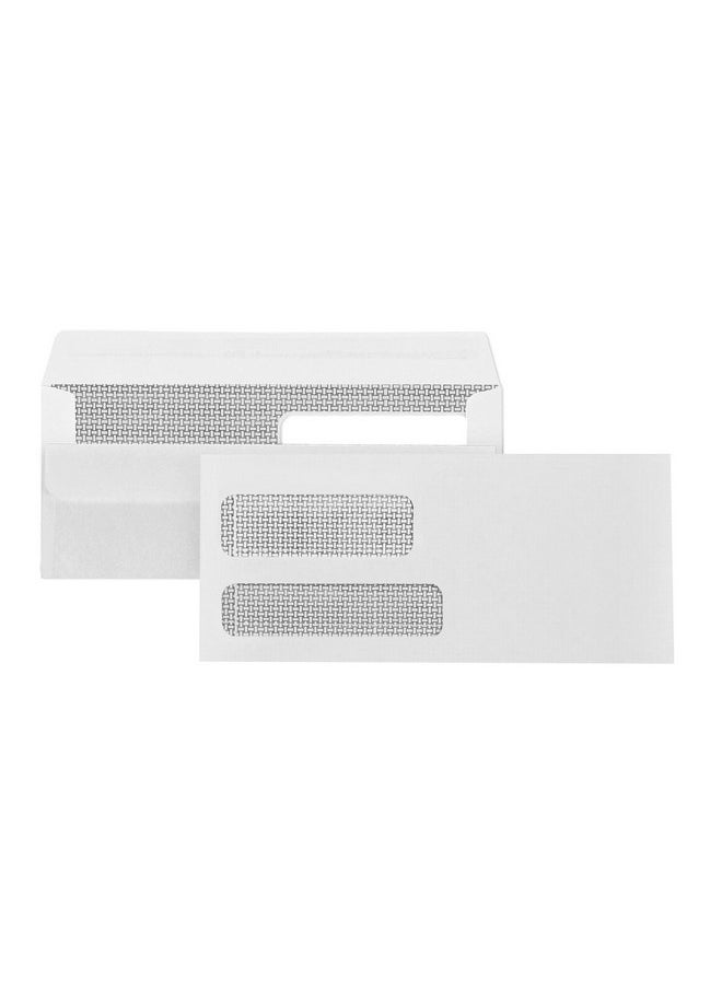 Blue Summit Supplies 500 No. 9 Flip and Seal Double Window Security Envelopes - Designed for Quickbooks Invoices and Business Statements with Self Seal Flip Press and Seal Flap -Number 9 Size 3 7/8 Inch X 8 7/8 Inch  - Image 1