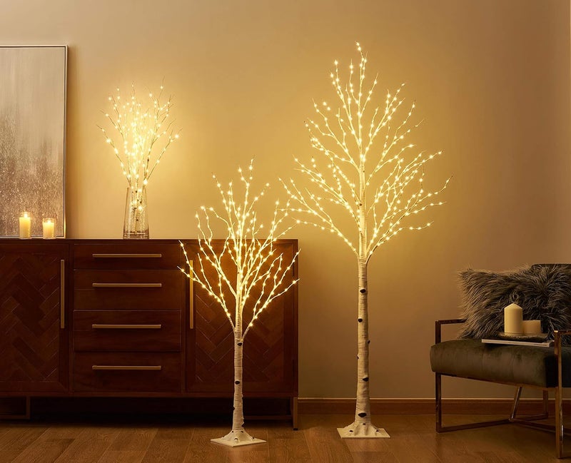 LITBLOOM Lighted Birch Twig Tree with Fairy Lights 4FT 200 LED Lights for Indoor Outdoor Home Christmas Holiday Decoration - Image 2