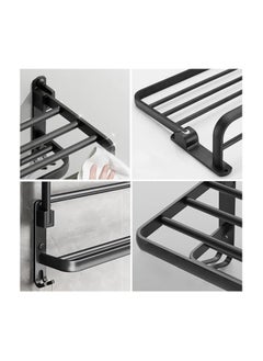 Generic Drillless Bathroom Towel Racks, Bathroom Accessories Towel Stand, Stainless Steel Bathroom Towel Racks, Adhesive Towel Bar Bathroom Kit Bathroom Accessories  - Image 2