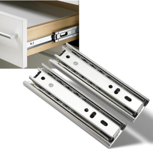 Haofy 2PCS 5inch Drawer Slides, Soft Close Ball Bearing Drawer Runners, Full Extension Side Mount Sliding Furniture Guide Undermount Drawer Mini Drawer Rails Kitchen Table Cabinet - Image 1