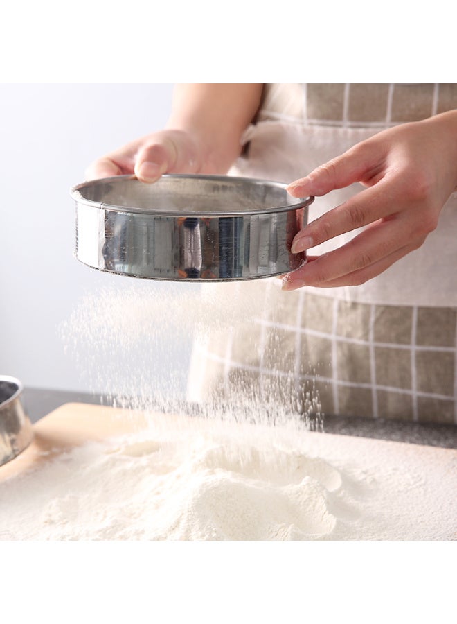 C & Sieve Flour Sieve Stainless Steel Roof Gong Sieve Screen Filter Screen Sieve Household Screen Baking Ultra-fine Drain Rice-Color:Default Items - Image 1