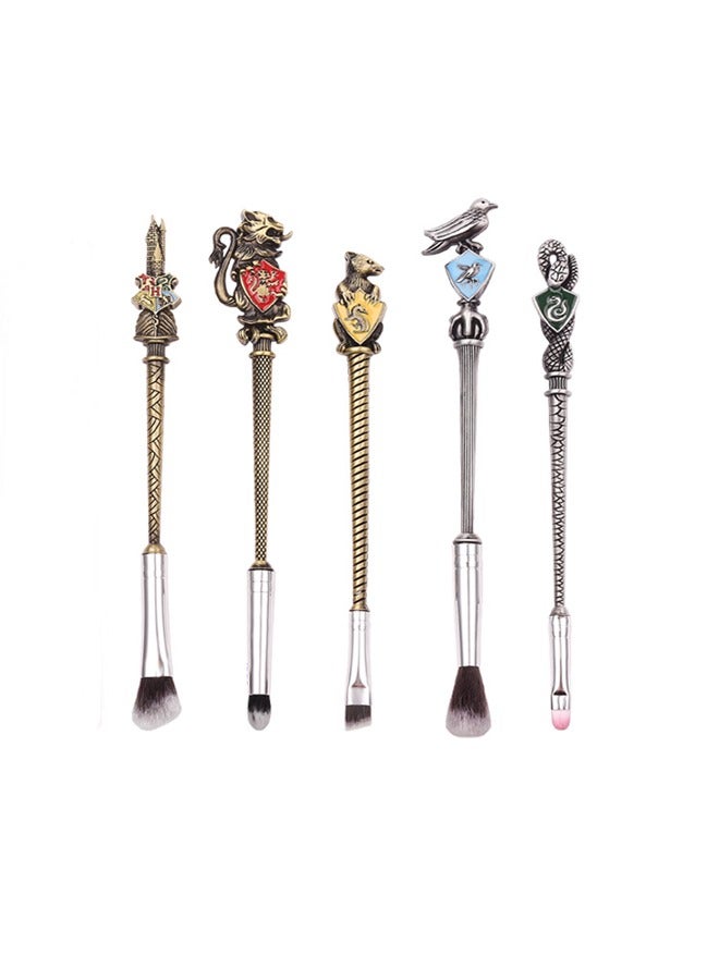 general 5-piece Harry Potter eyeshadow brush metal handle college badge make-up tool set - Image 3