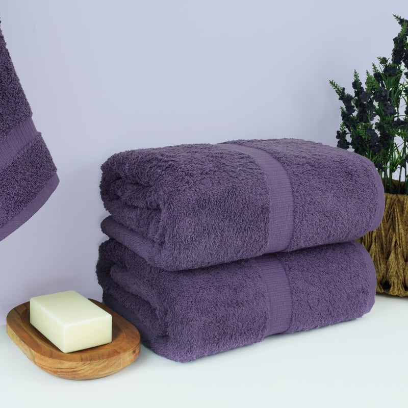 Chakir Turkish Linens Chakir Turkish Linens, 100% Cotton Premium Quality Turkish Bath Sheets (35''x70'' Large Bath Sheet Towels - Plum)  - Image 2